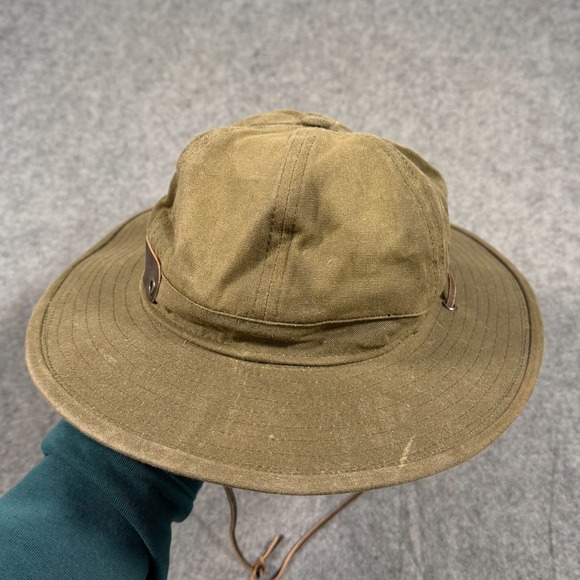 Mcalister Olive Green Waxed Canvas Drake Waterfowlers Hat Men's Size Medium - Picture 4 of 7